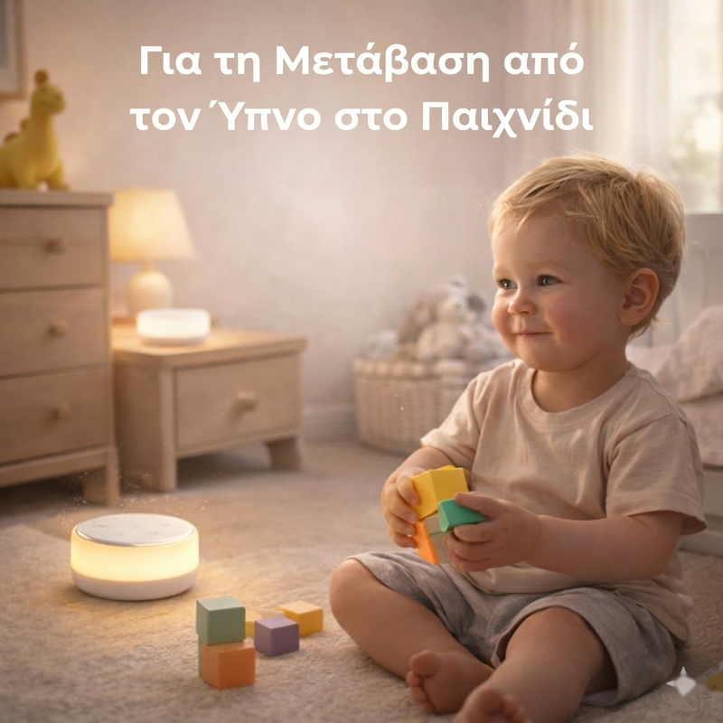 Ηχείο λευκού θορύβου μωρού με φωτάκι νυκτός