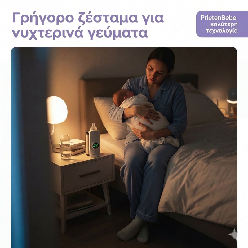 Φορητός Θερμαντήρας Μπιμπερό με Μπαταρία 6000mAh - 6 Επίπεδα Θερμοκρασίας, Οθόνη LCD